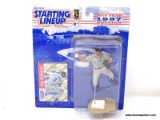 STARTING LINEUP 10TH YEAR EDITION (1997) MLB FIGURE OF ALEX RODRIGUEZ WITH COLLECTIBLE CARD. IS IN