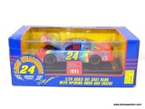RACING CHAMPIONS 1:24 SCALE DIE-CAST BANK WITH OPENING HOOD AND ENGINE. IS OF THE #24 STOCK CAR