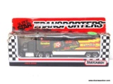 MATCHBOX SUPER STAR TRANSPORTER IN PACKAGE FOR TEXACO RACING. PACKAGE IS DAMAGED. ITEM IS SOLD AS IS