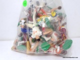 BAG LOT OF ASSORTED SPORTS THEMED ACTION FIGURES WITH BASEBALL, FOOTBALL, AND BASKETBALL PLAYERS