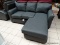 AFFORDABLE FURNITURE CO. SINGLE PIECE SECTIONAL WITH CHAISE LOUNGE. MEASURES 80 IN X 69 IN X 36 IN.