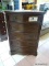 5 DRAWER AND LIFT TOP TALL CHEST WITH SCROLL CARVINGS FROM THE ROYALE COLLECTION BY STEVE SILVER.