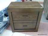 ASPEN HOME MODERN LOFT 2 DRAWER NIGHTSTAND WITH POWER. RETAILS FOR $305 ONLINE. MEASURES 25 IN X 16