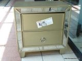 BRAND NEW CHATEAU MIRRORED NIGHTSTAND. THE CHATEAU MIRRORED NIGHTSTAND ADDS CHARM AND SOPHISTICATED