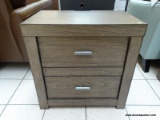 BRAND NEW ASPENHOME MODERN LOFT NIGHTSTAND. BEAUTIFUL MINDI VENEERS WITH A DISTINCTIVE GRAIN