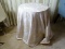 (LR) ROUND DECORATOR'S PEDESTAL- 18 IN X 24 IN, ITEM IS SOLD AS IS WHERE IS WITH NO GUARANTEES OR