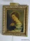 (FOYER) FRAMED 19TH CEN. UNSIGNED ANTIQUE OIL PORTRAIT ON CANVAS IN GOLD GILT CARVED FRAME- 23 IN X