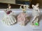 (LR) 3 DRESDEN PORCELAIN DANCING FIGURINES - 4.5 IN H.,ITEM IS SOLD AS IS WHERE IS WITH NO