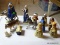 (LR) 12 PC. GOEBEL PORCELAIN NATIVITY SET MARKED V WITH BEE DATED 1959-1961- 2 IN - 7 IN H.,ITEM IS