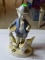 (LR) GERMAN PORCELAIN FIGURE OF THE CHICKEN FEEDER- MARKED BAVARIA- WEST GERMANY-6.5 IN H.,ITEM IS