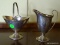 (DR) VINTAGE NATIONAL SILVER STERLING CREAMER AND SUGAR- 6.5 IN IS SOLD AS IS WHERE IS WITH NO