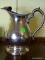(DR) BRISTOL SILVERPLATE WATER PITCHER- 9.5 IN IS SOLD AS IS WHERE IS WITH NO GUARANTEES OR