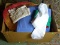 (DR) BOX OF TABLE LINENS- NAPKINS TABLECLOTHS AND PLACEMATS.,ITEM IS SOLD AS IS WHERE IS WITH NO