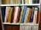 (OFFICE) SHELF LOT OF BOOKS- BOOKS ON POTTERY, VICTORIAN JEWELRY, GARDENING, AMERICAN BUILDINGS AND