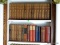(OFFICE) TOP 2 SHELVES OF BOOKS- 22 VOLUMES OF THE 1910 EDITION OF RUYARD KIPLING'S WORKS, WAVERLY