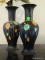 (MBED) PR. OF BARKER BROS. LONDON DECO STYLE VASES- 12.5 IN H, ITEM IS SOLD AS IS WHERE IS WITH NO