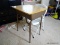 (MBED) METAL SCHOOL DESK WITH FOLDING CHAIR- 24 IN X 20 IN X 29 IN, ITEM IS SOLD AS IS WHERE IS WITH