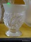 (FOYER HALL) LALIQUE CRYSTAL VASE WITH ACANTHUS LEAF MOTIF- 5 IN H