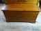 (BED1) ANTIQUE PINE DOVETAILED BLANKET CHEST- REFINISHED READY FOR THE HOME- 48 IN X 20 IN X 24 IN,