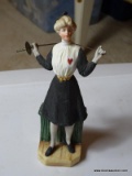 (LR) GERMAN PORCELAIN FIGURE OF THE FEMALE FENCER- 6.5 IN H.,ITEM IS SOLD AS IS WHERE IS WITH NO
