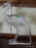 (DR) LALIQUE PEACOCK STATUE- 8 IN X 14 IN, ITEM IS SOLD AS IS WHERE IS WITH NO GUARANTEES OR