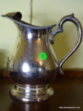 (DR) BRISTOL SILVERPLATE WATER PITCHER- 9.5 IN IS SOLD AS IS WHERE IS WITH NO GUARANTEES OR