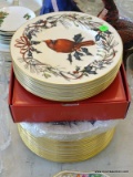 (DR) 30 LENOX WINTER GREETINGS CARDINAL PLATES- 18 - 10 IN DINNER PLATES AND 12 - 9 IN SALAD PLATES,