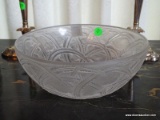 (DR) LALIQUE 9 IN BOWL WITH BIRD MOTIF, ITEM IS SOLD AS IS WHERE IS WITH NO GUARANTEES OR WARRANTY.