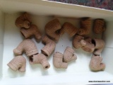 (DR) BOX OF ANTIQUE DUG CLAY PIPES- LOOK SIMILAR TO ONES MANUFACTURED IN PAMPLIN, VA IN 1800'S.,ITEM