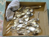 (DR) TRAY LOT OF COMMUNITY PLATE FLATWARE, ITEM IS SOLD AS IS WHERE IS WITH NO GUARANTEES OR