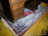 (OFFICE) HANDMADE BAKARA ORIENTAL RUG-5 FT. 9 IN X 9 FT. 4 IN. ITEM IS SOLD AS IS WHERE IS WITH NO