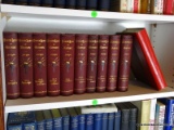 (OFFICE) SECOND SHELF OF BOOKS- 10 VOLUMES OF THE 1888 EDITION OF THE BEACON LIGHTS OF HISTORY BY