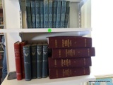 (OFFICE) 2 SHELVES OF BOOKS- 10 VOLUMES OF 1909 EDITION THE BEST OF THE WORLD'S CLASSICS, 4 VOLUMES