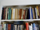 (OFFICE0 TOP SHELF OF BOOKS- BOOKS ON ANTIQUES, NATIVE AMERICANS, AMERICAN WEST WESTERN PAINTING