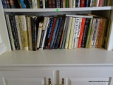 (OFFICE) BOTTOM SHELF OF BOOKS CONSISTING OF VARIOUS ART RELATED BOOKS, ITEM IS SOLD AS IS WHERE IS
