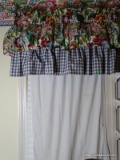 (OFFICE) PR. OF FLORAL AND PLAID WINDOW VALANCES, ITEM IS SOLD AS IS WHERE IS WITH NO GUARANTEES OR