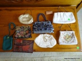 (BED 1) 8 EVENING PURSES, ITEM IS SOLD AS IS WHERE IS WITH NO GUARANTEES OR WARRANTY. NO REFUNDS OR