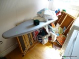 (LAUNDRY) ENTIRE CONTENTS OF LAUNDRY- IRONING BOARD, DRYING RACK, CONTENTS IN CABINETS AND DRAWERS-