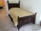 (UPBED 1) ONE OF A PR. OF VINTAGE 1920'S OAK JACOBEAN STYLE HEAVILY CARVED TWIN BEDS WITH CARVED