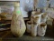 (FAM) 2 ART POTTERY VASES- 12 IN AND 16 IN H,ITEM IS SOLD AS IS WHERE IS WITH NO GUARANTEES OR