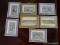 (FAM) 7 HAND PAINTED FRAMED ORIENTAL PLAQUES IN INLAID FRAMES- 6 IN X 4.5 IN, ITEM IS SOLD AS IS