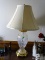 (FAM) WATERFORD CRYSTAL AND BRASS LAMP- 29 IN H, ITEM IS SOLD AS IS WHERE IS WITH NO GUARANTEES OR