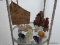 (SUN) ASSORTED LOT TO INCLUDE ASSORTED STONE PIECES, A SMALL STONE CARVED URN ON STAND, A SOAPSTONE?