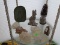 (SUN) ASSORTED LOT TO INCLUDE A STONE CARVED DOG, A STONE CARVED WALRUS, ASSORTED STONE PIECES, ETC.