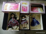 (UPBED 1) 3 DOLLS IN ORIGINAL BOXES FROM ROYAL HOUSE OF DOLLS- 11 IN H,ITEM IS SOLD AS IS WHERE IS