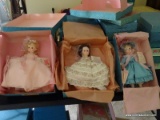 (UPBED 1) 3 MADAME ALEXANDER DOLLS IN ORIGINAL BOXES- LUCINDA, JULIE TYLER, CINDERRELLA, ITEM IS