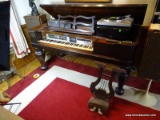 (FAM) ANTIQUE 19TH CEN ROSEWOOD PIANO FORTE MARKED N.J. HAINES- PIANO HAS BEEN GUTTED AND TURNED