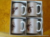 (KIT) BOXED ITEM LOT TO INCLUDE A SET OF 4 WOOD DUCK COFFEE MUGS. ITEM IS SOLD AS IS WHERE IS WITH