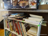 (KIT) LOT OF COOKBOOKS TO INCLUDE FAMOUS FRENCH COOKERY, SLOW-COOKER RECIPES, THE BIG BOOK OF MORE