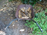 (OUT) SMALL SINGLE WHEEL WHEELBARROW. ITEM IS SOLD AS IS WHERE IS WITH NO WARRANTY OR GUARANTEES, NO